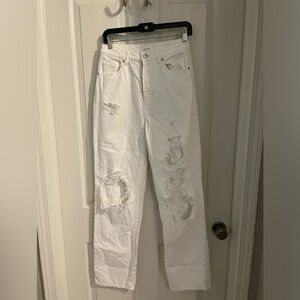 Pacsun 90s boyfriend white ripped Jean size 27